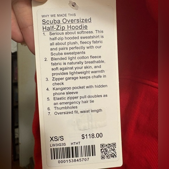 NWT Scuba Oversized Half-Zip Hoodie - Picture 6 of 6